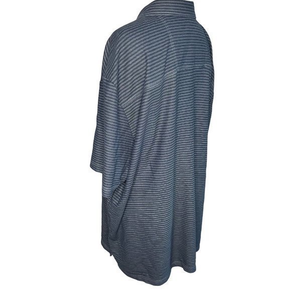 Tommy Bahama Island Zone Blue Gray Striped Pocket Polo Size XXL - Picture 5 of 12